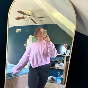 Light pink cropped hoodie